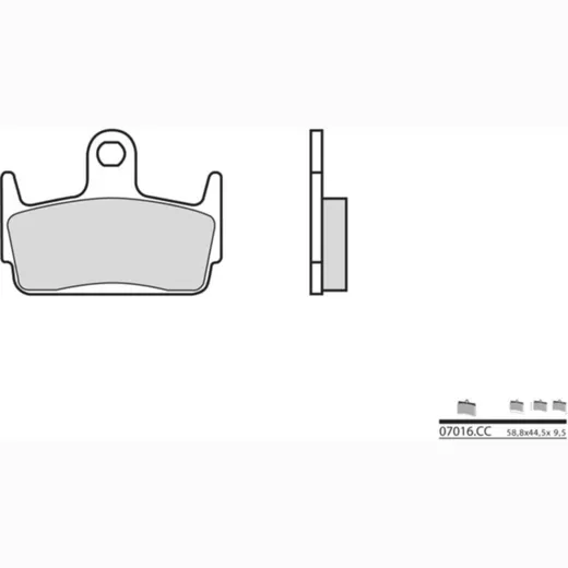 BREMBO Scooter Carbon Ceramic Brake pads - 07016CC for Kymco, Honda, SYM