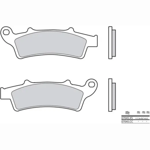 BREMBO Scooter Carbon Keramik Bremsbeläge - 07045CC für Aprilia SCARABEO125, SCARABEO150 Kymco DOWNTOWN/SUPERDINK125, K-XCT125I
