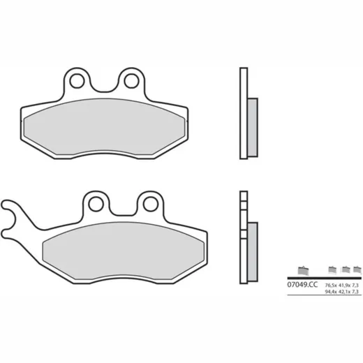 BREMBO Scooter Carbon Keramik Bremsbeläge - 07049CC für Peugeot, Beta, Malaguti