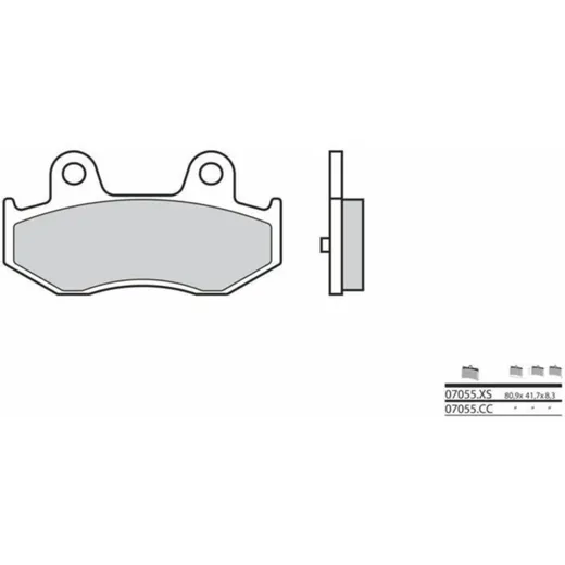 BREMBO Scooter Sintermetall Bremsbeläge - 07055XS
