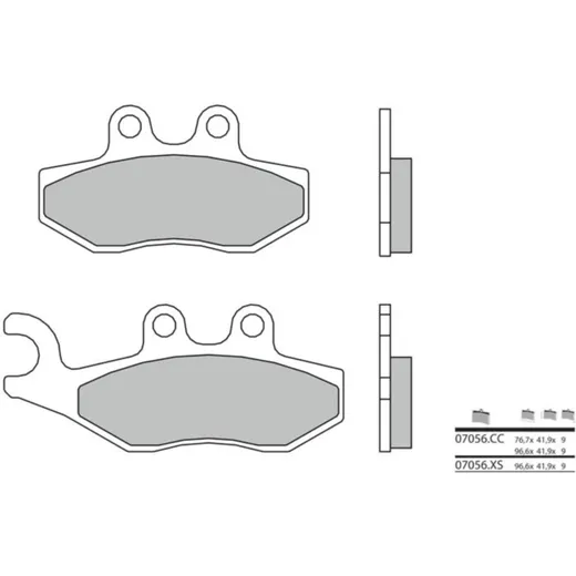 BREMBO Scooter Carbon Keramik Bremsbeläge - 07056CC für Piaggio, Vespa, Gilera