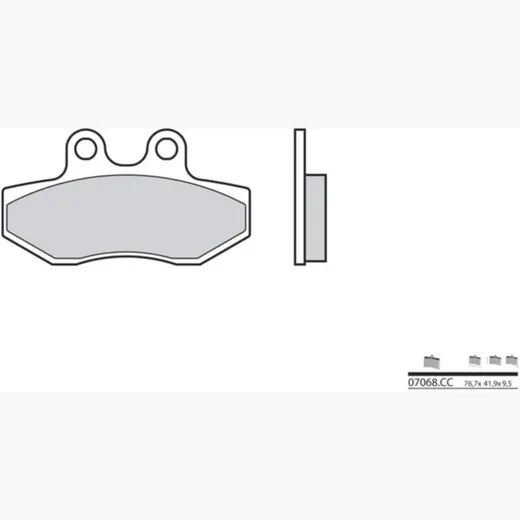BREMBO Scooter Carbon Keramik Bremsbeläge - 07068CC für MBK FLAMEX125 Yamaha CYGNUS125
