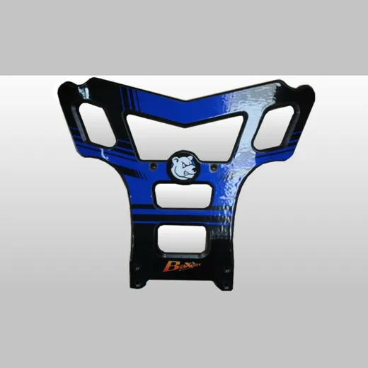 AXP Baxper HDPE Front bumper - Black/Blue for: Yamaha YFZ450R
