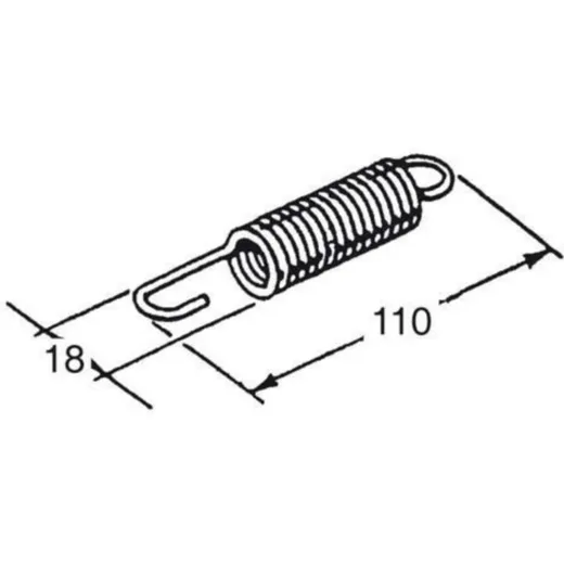 BUZZETTI spring 110x18mm for central stand for: Aprilia AMICO50 Italjet PISTA150