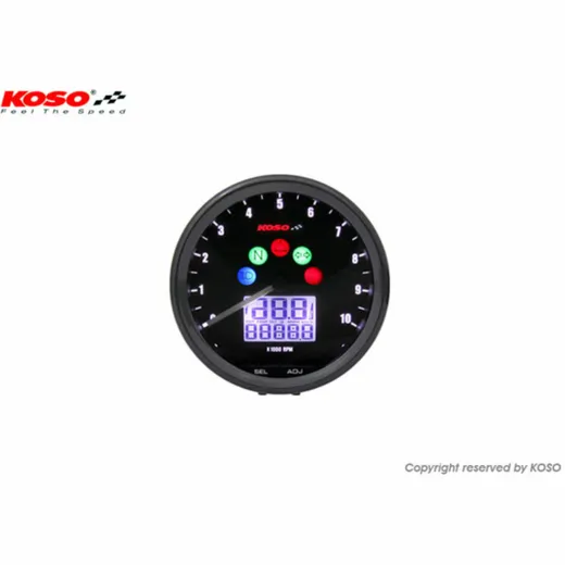 KOSO Neo Retro Multi-Function Meter 64mm TNT Black