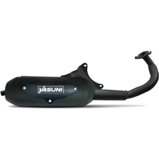 YASUNI Eco komplette Auspuffanlage - Edelstahl schwarz für Peugeot BUXY502T, ELYSEO502T, LOOXOR502T