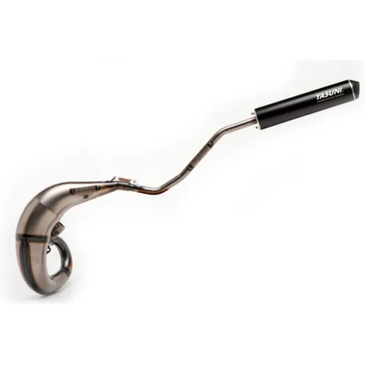 YASUNI Cross ML Full Exhaust System - Black Aluminium for Rieju RR50, TANGO50 Yamaha DT50, DT50R