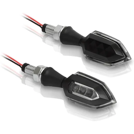 V PARTS Zinc LED Indicator Set Clear Universal