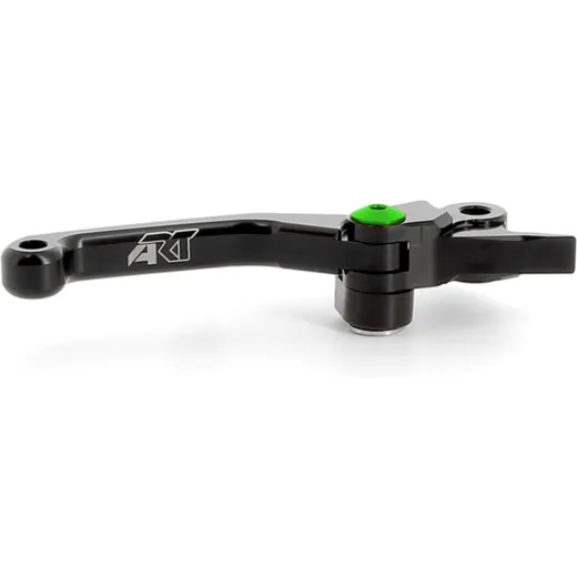 ART Foldable Brake Lever Black/Green Screw by Unit for Kawasaki KX250, KX250F, KX450F