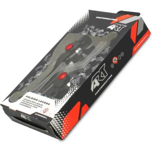ART Foldable Levers Black/Red Screw by Pair for: Beta RR for RR2502T, RR2502TENDURO, RR3002T