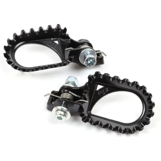 S3 Hard Rock Footrests +10mm Rear Position Steel Black for Beta, for: Gas Gas, Sherco