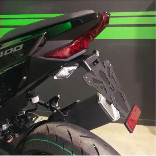 V PARTS License Plate Holder Black for: Kawasaki Ninja 400 for NINJA400