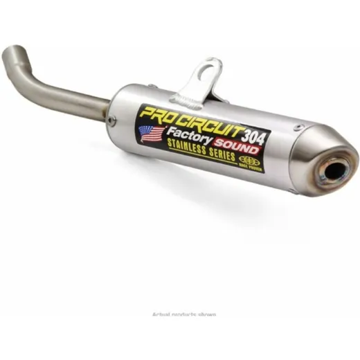 PRO CIRCUIT 304 Schalldämpfer Aluminium gebürstet/Endkappe Edelstahl für: Yamaha YZ65