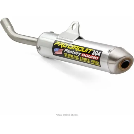 PRO CIRCUIT 304 Muffler Brushed Aluminum/Stainless Steel End Cap for: Yamaha YZ85