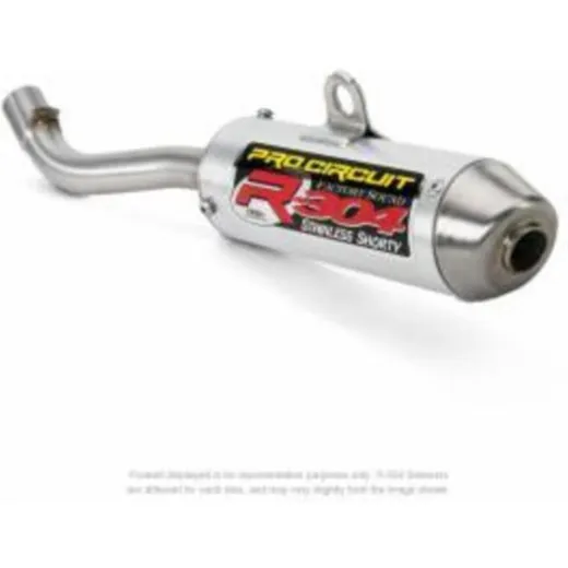 2-Takter-Schalldämpfer 304 PRO CIRCUIT, gebürstetes Aluminium für: KTM SX125/S X150 für 125SX, 150SX Husqvarna TC125