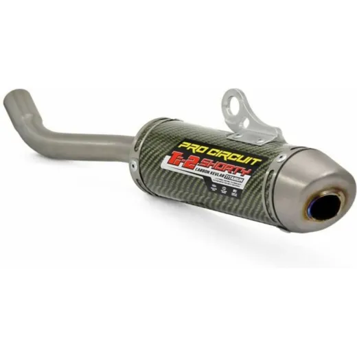 PRO CIRCUIT Ti-2 Shorty Muffler Carbon/Titanium End Cap for: Yamaha YZ85