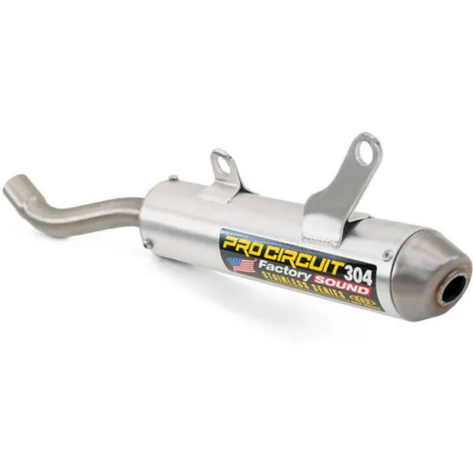 PRO CIRCUIT 304 Muffler Brushed Aluminum/Stainless Steel End Cap for: Kawasaki KX125