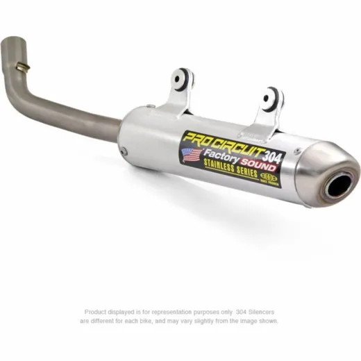 PRO CIRCUIT 304 Muffler Brushed Aluminum/Stainless Steel End Cap for: Kawasaki KX250 SK89200D-304