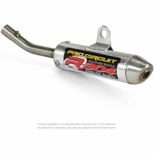 PRO CIRCUIT R-304 Muffler Brushed Aluminum/Stainless Steel End Cap for: KTM SX65 for 65SX