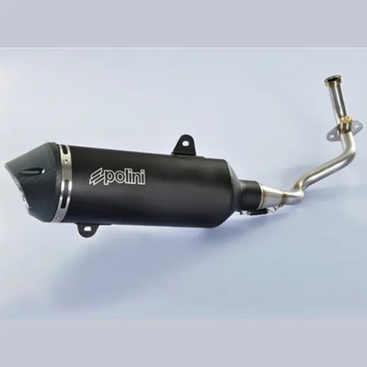 POLINI Maxi-Scooter Full Exhaust System - Black Aluminium Piaggio for MEDLEY125