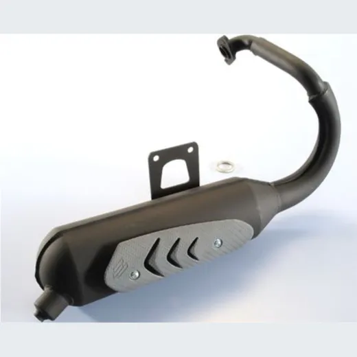 POLINI Original Full Exhaust System - Steel Black Peugeot for ELYSEO502T, ELYSTAR502T, JETFORCE502TC-TECH