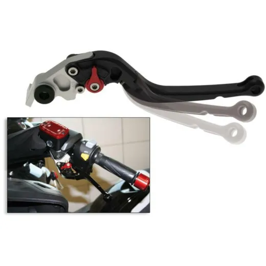 BIHR Left Foldable Lever Anodized Aluminium Black