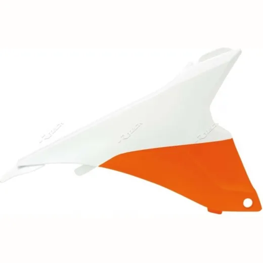RACETECH Air box Covers Orange/White for: KTM for 125EXC, 200EXC, 250EXC