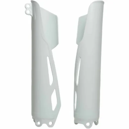 RACETECH Fork Guards - White for CRF450L, CRF450R, CRF450X