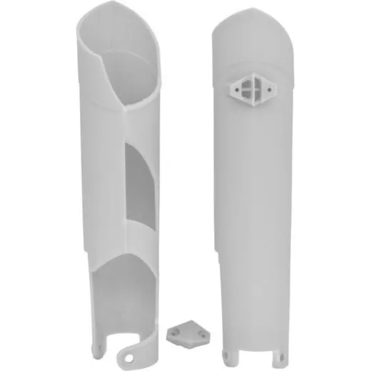 RACETECH Fork Guards - White for Husqvarna, Husaberg, for: Gas Gas