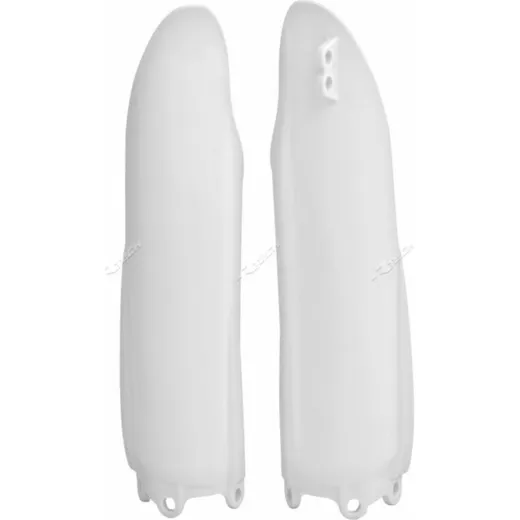 RACETECH Fork Guards - White for TT-R125, YZ125, YZ250