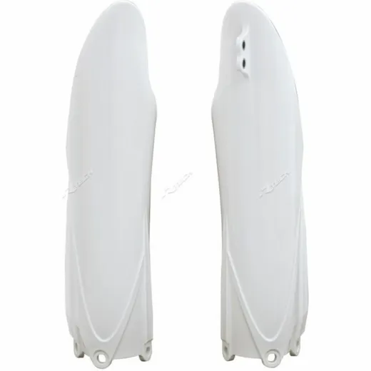 RACETECH Fork Guards - White for Yamaha TT-R125, YZ125, YZ250