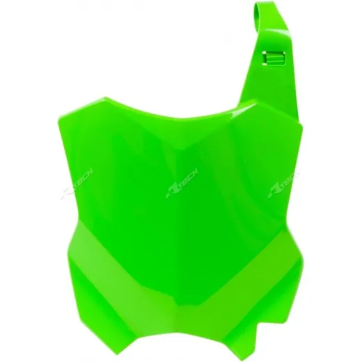 RACETECH Front Number Plate Neon Green for: Kawasaki for KX250, KX250F, KX450