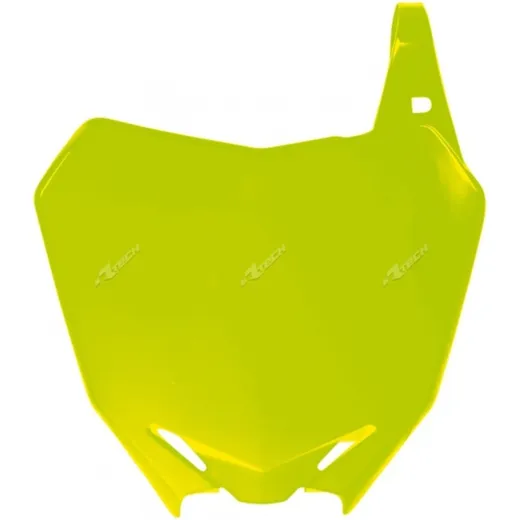 RACETECH Front Number Plate Neon Yellow for: Suzuki RM-Z250/450 for RM-Z450