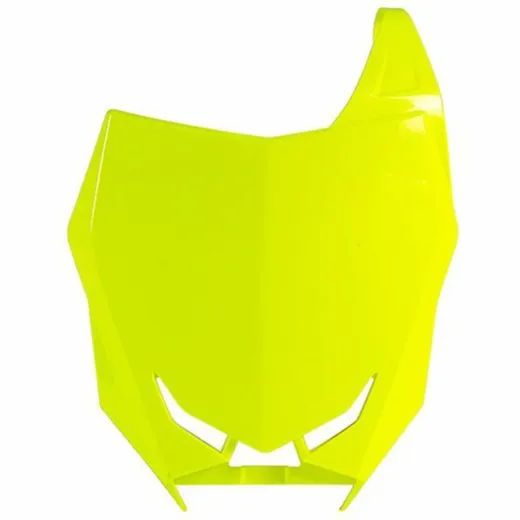 RACETECH Front Number Plate Neon Yellow for: Suzuki RM-Z450 for RM-Z250