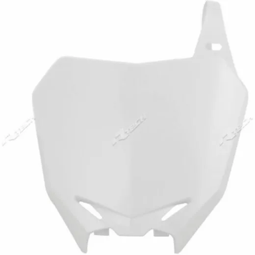 RACETECH Front Number Plate White for: Suzuki RM-Z250/450 for RM-Z250