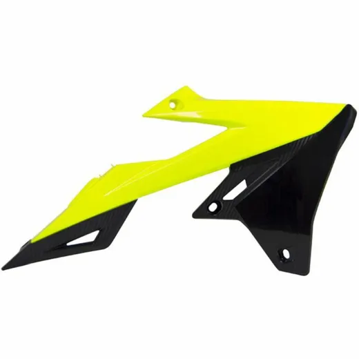 RACETECH Radiator Covers Neon Yellow/Black for: Suzuki RM-Z450 for RM-Z250
