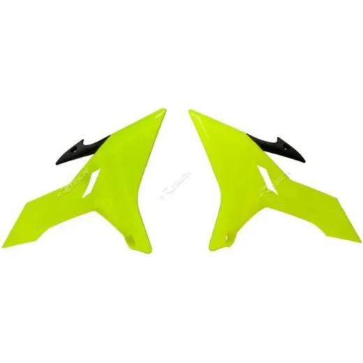 RACETECH Revolution Radiator Covers Neon Yellow Black for: Yamaha