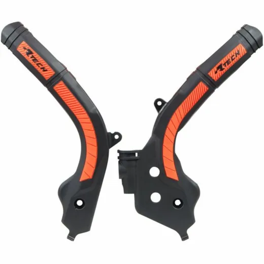 RACETECH Bi-material Frame Guard Black/Orange