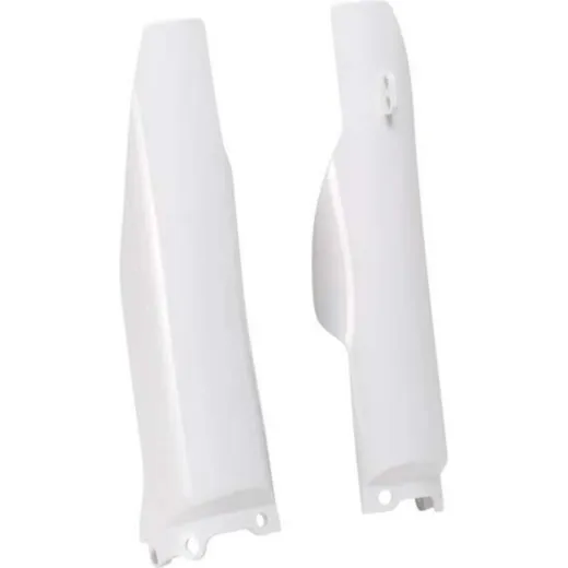 RACETECH Fork Guards - White for Kawasaki Suzuki