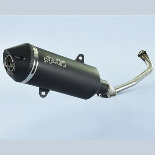POLINI Maxi-Scooter Full Exhaust System - Black Aluminium Yamaha for N-MAX125, TRICITY125