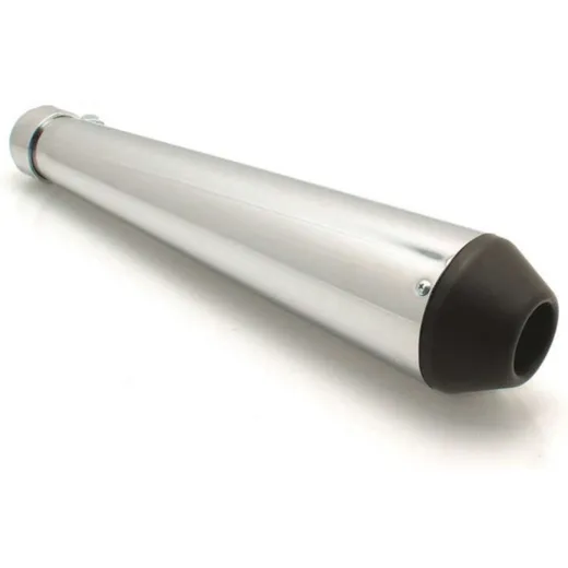 V PARTS Vintage Series Megaton Slip-on Chromed/Black End Cap Universal