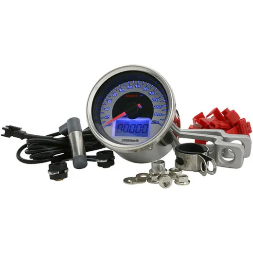Koso D64 speedometer Universal GP Style chrome-plated speedometer