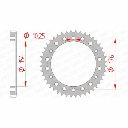 AFAM Standard Stahlritzel hinten 10801 - 530 für Honda CB1000R