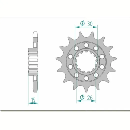 AFAM Standard Stahlritzel vorne 166800 - 525 für BMW HP4, S1000R, S1000RR 166800-16