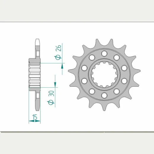 AFAM Standard Stahlritzel vorne 166801 - 520 für BMW HP4, HP4RACE, S1000R 166801-17