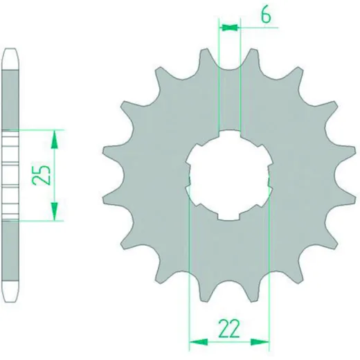 AFAM Standard Stahlritzel vorne 20100 - 420 für Honda MTX50, NSR50