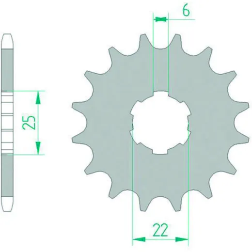 AFAM Standard Stahlritzel vorne 20100 - 420 für Honda MTX50, NSR50 20100-15