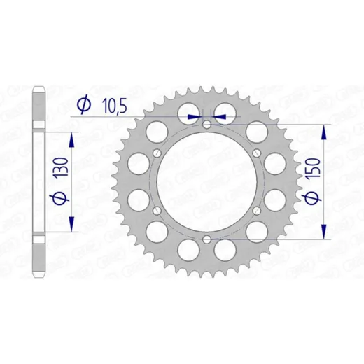 AFAM Aluminiumritzel hinten 13604 - 520 für Yamaha FZ8N, FZR600GENESIS, FZS600FAZER 13604-47