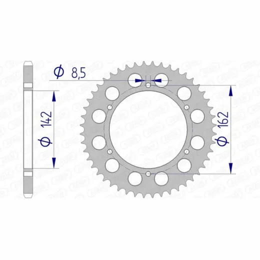 AFAM Aluminiumritzel hinten 15305 - 520 für Suzuki PE175