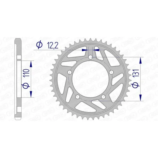 AFAM Aluminiumritzel hinten 165800 - 525 für BMW S1000R, S1000RR